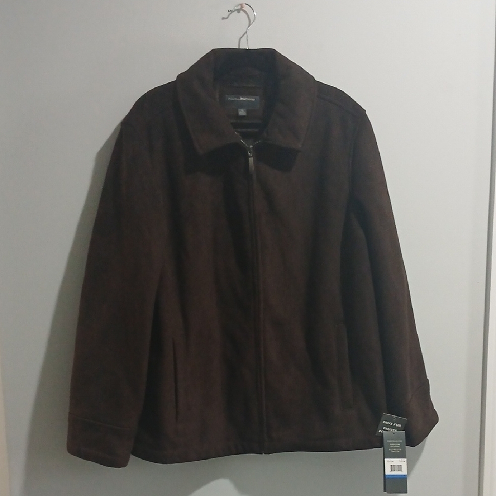 Perry Ellis Dark Brown Lightweight Jacket NEW WITH TAGS SZ XL